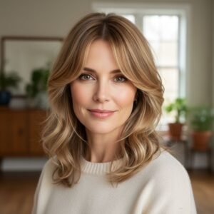 Collarbone-Cut-With-Curtain-Bangs-300x300 The Best Midlife Hairstyles to Refresh Your Look